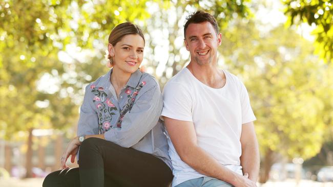 Hannah and Clint Amos. Picture: AAP Image