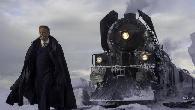 Kenneth Branagh as Hercule Poirot in a scene from Twentieth Century Fox's film Murder on the Orient Express.