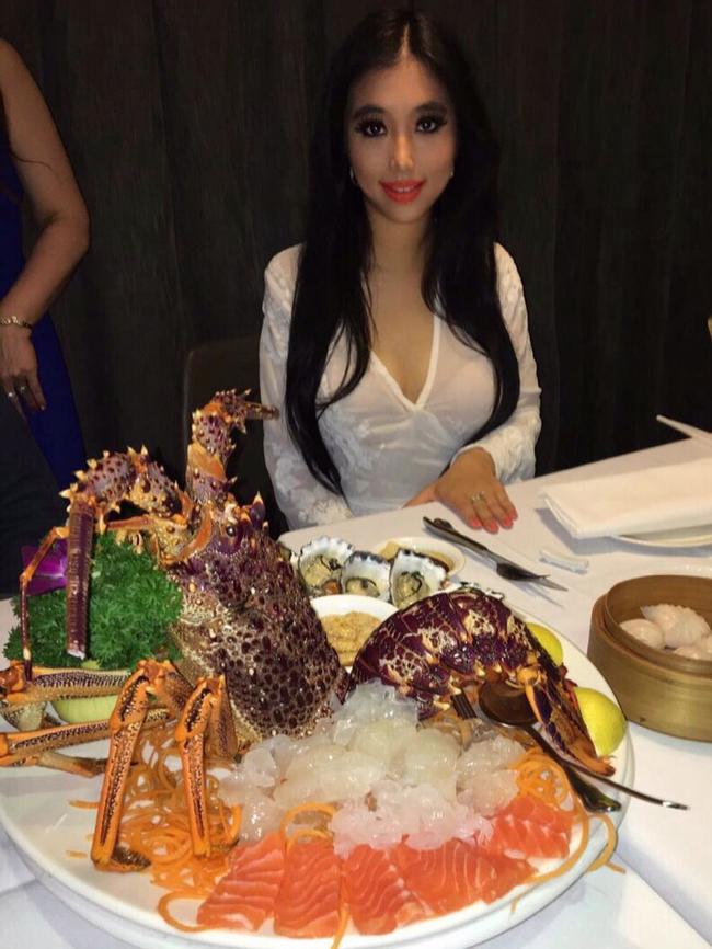 Julie Nguyen and a lobster dinner.