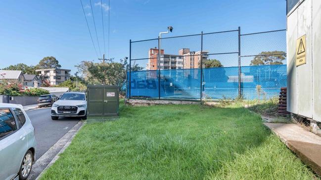 The 31 sqm block backs onto a tennis court. Picture: BresicWhitney