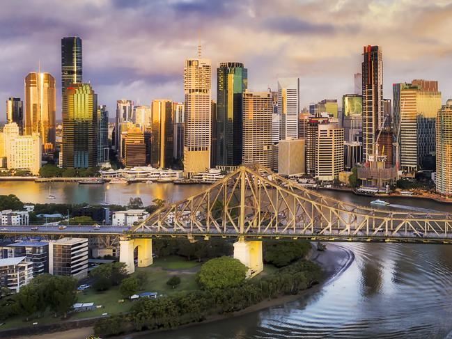 Developing Queensland - Brisbane skyline.