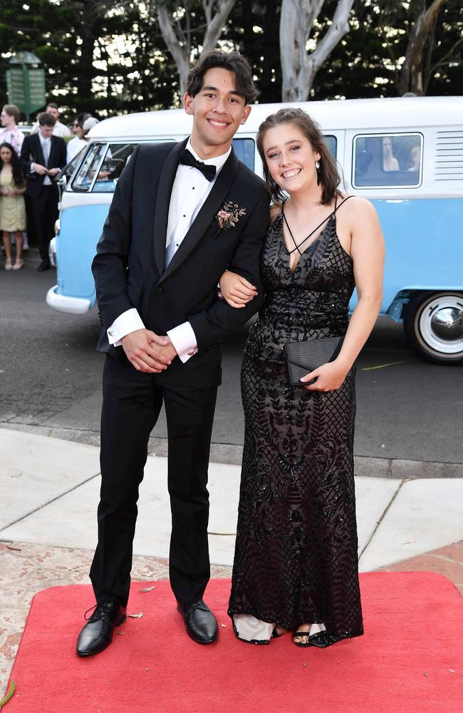 Tristian von Xanten and Yasmin Petyl-Bihel at Centenary Heights State High School formal. Picture; Patrick Woods.