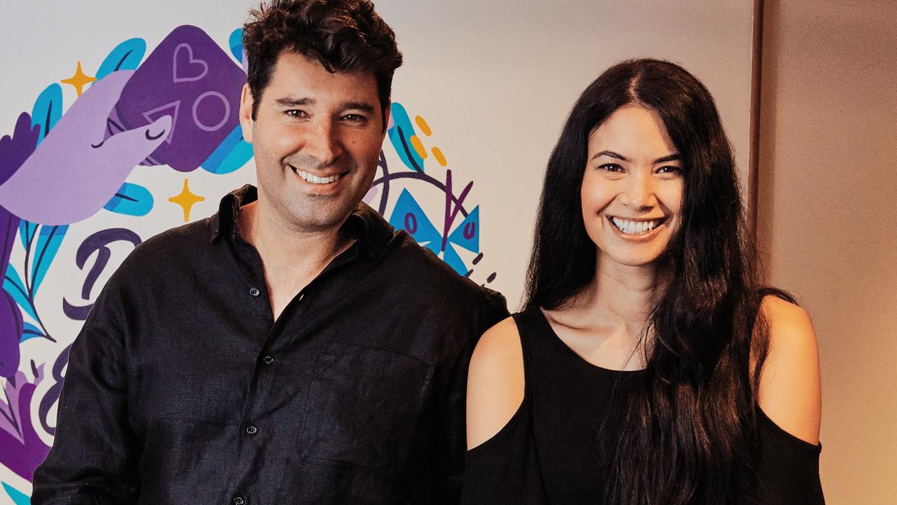 Canva founders Melanie Perkins and Cliff Obrecht had a combined wealth of $13.8 billion. Picture: Max Doyle