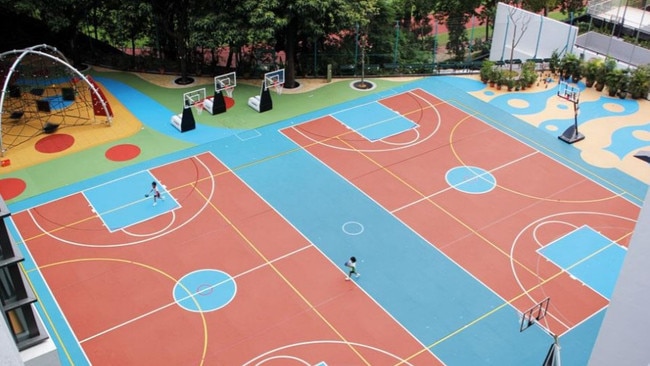 Two outdoor basketball courts are likely to be built. Picture: Liverpool Council report