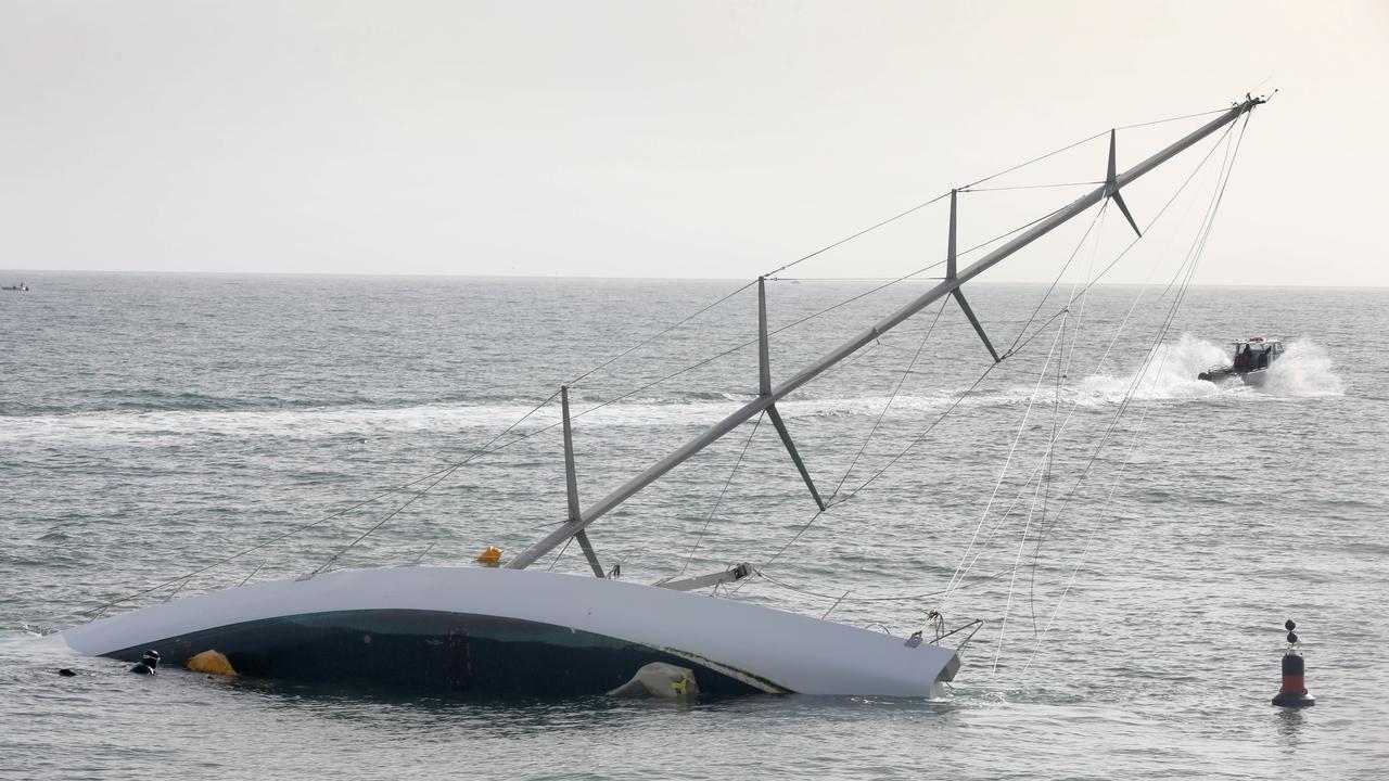 yacht sunk grange jetty