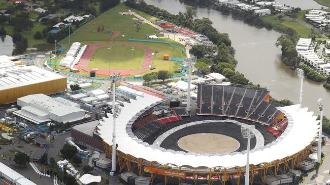 An aerial general view of Carrara Stadium is seen ahead of the 2018 Commonwealth Games on April 2, 2018 in Gold Coast, Australia. (Photo by Mark Kolbe/Getty Images)