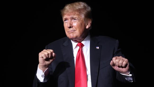 Donald Trump speaks to supporters during a rally at the Iowa State Fairgrounds on October 9. Picture: Getty Images/AFP