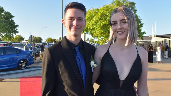 Ari Holland and Taylah Browne at the Mackay Northern Beaches State High School formal, on Saturday October 17. Picture: Zizi Averill