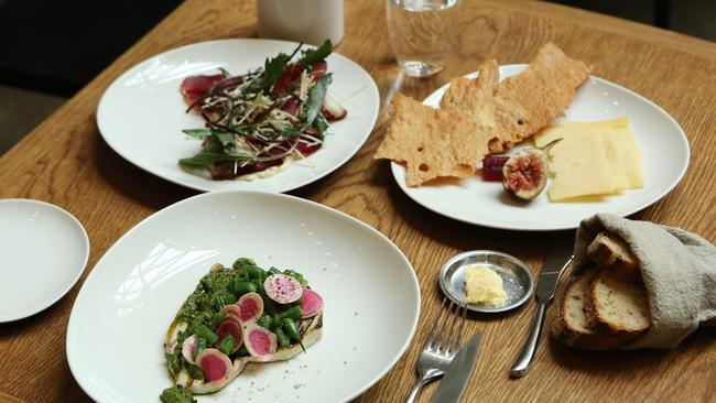 Dishes at Mark Best’s Pei Modern restaurant in the Four Seasons Hotel, The Rocks. Picture: Bob Barker