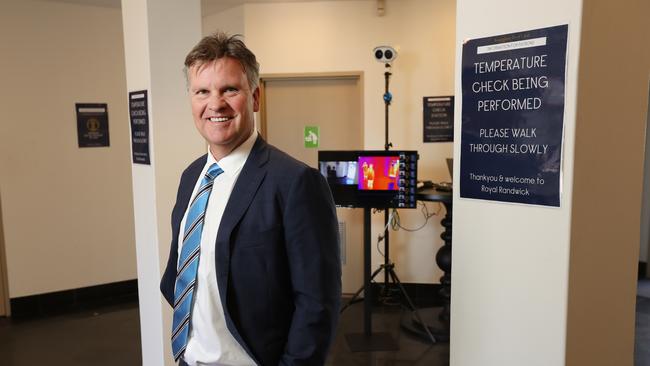 ATC CEO Jamie Barkley oversees testing of his company’s equipment at Royal Randwick.