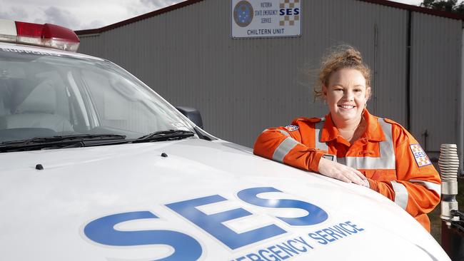 SES volunteer Jessica Zuber at the Chiltern station. Picture: Yuri Kouzmin