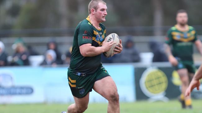 Ben Arandt kept driving Mittagong up the middle all day. Picture: Steve Montgomery