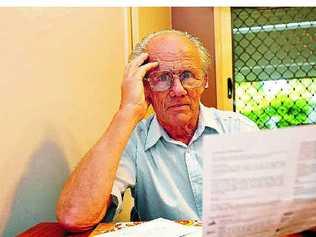 Pensioner Bill Van Breda is angry over continual rate increases and says he wants something done about it. Picture: Max Fleet 