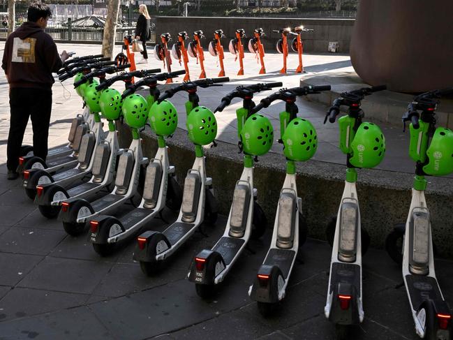 Lime and Nueron were required to fund the removal of the e-scooters. Picture: AFP