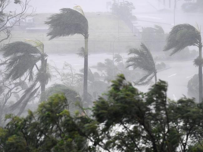 Strong winds and rain lash Airlie Beach, Tuesday, March 28, 2017. Picture: AAP Image/Dan Peled