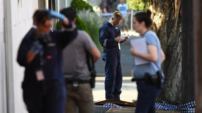 And three men were shot — one fatally — outside a boxing match in Kensington on Friday night. Picture: AAP Image/James Ross