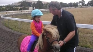Georgia Amoore with her uncle Danny Frawley at an early age. Picture: Anita Frawley.