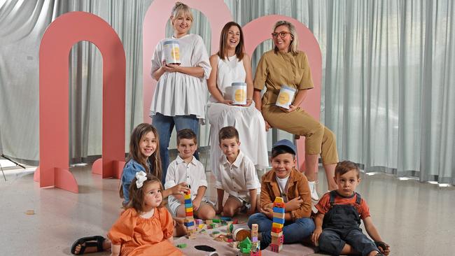 Belinda Humphries, Kristina Scutella and Charlotte Chambers, pictured with their chidlren, are passionate getting the women the support they need to feed their babies. Picture: Tom Huntley