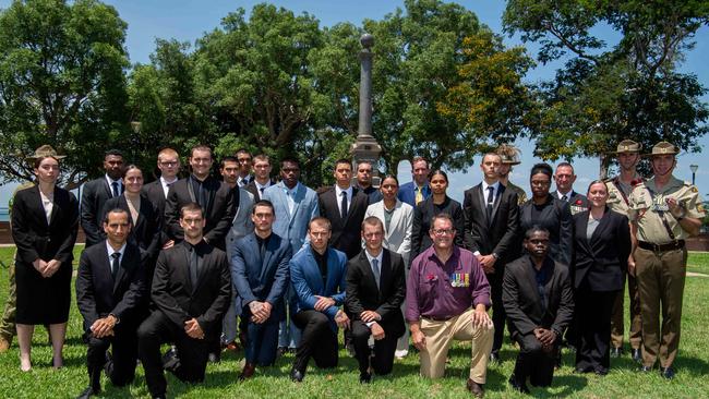 Army Indigenous Development Program at the Darwin Cenotaph's Remembrance Day service, 2024. Picture: Pema Tamang Pakhrin