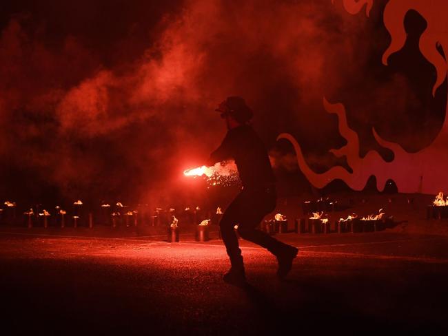 Crowds turned out in the thousands to watch the 25th Lismore Lantern Parade march down the main streets of Lismore ending in a fiery finale at the Quad in 2019. Photo: Marc Stapelberg