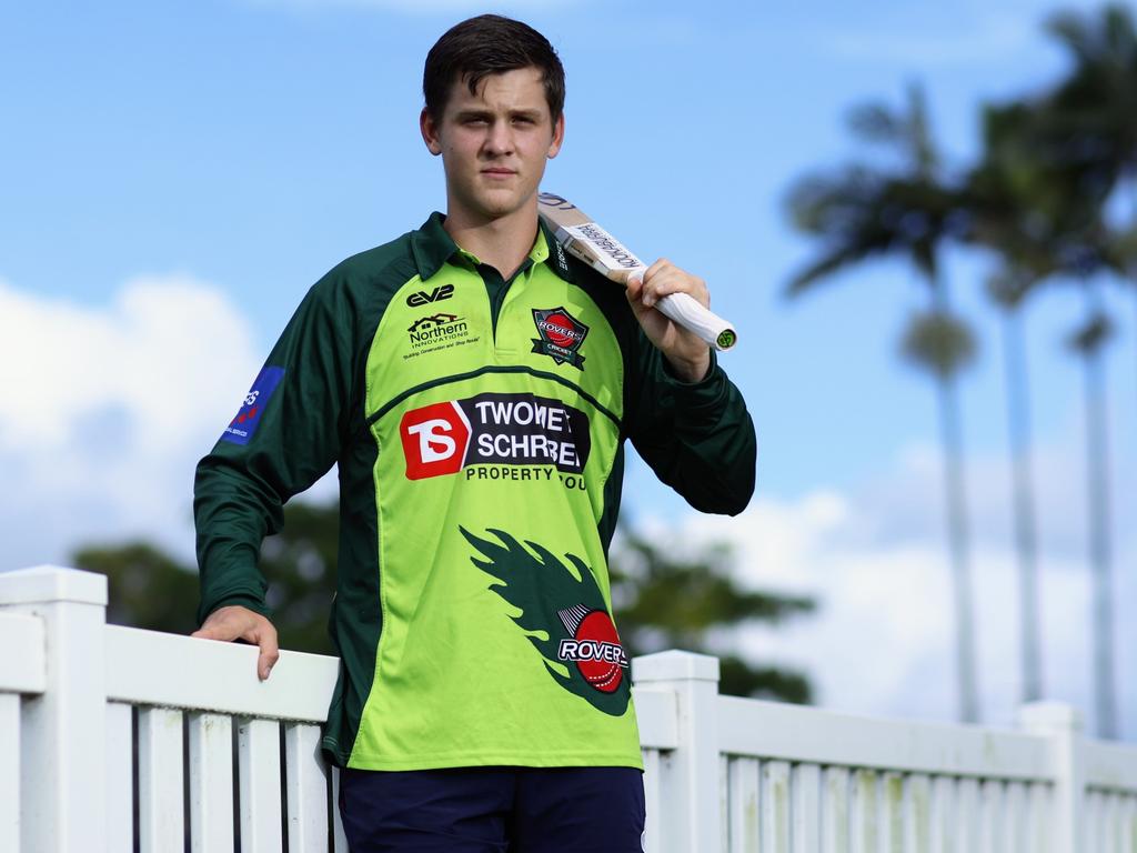 Young Cairns batsman Seth McGinty, 16, has had a breakout year with the Rovers Cricket Club in this year's Cricket Far North first grade competition. Picture: Brendan Radke