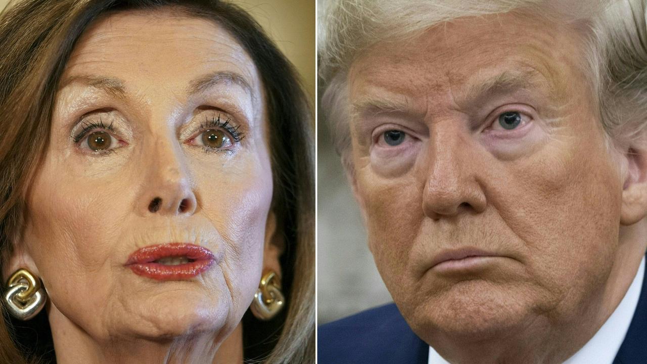 Speaker of the House Nancy Pelosi has said impeachment proceedings against US President Donald Trump could come to Congress on Monday. Picture: Mandel Ngan and Saul Loeb/AFP