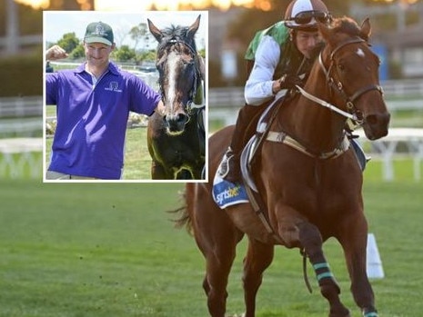 Blue Diamond contender Autumn Mystery and trainer Rory Hunter (inset). Main picture: Vince Caligiuri/Getty Images