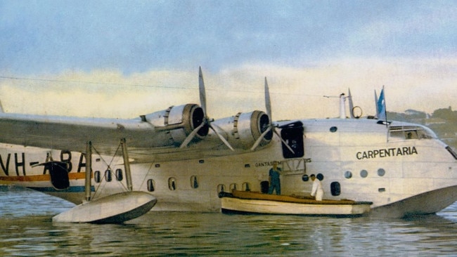 Qantas began flying from Sydney to Singapore in 1938 with six Empire flying boats with names beginning with ‘C’. Passengers enjoyed full cabin service with hot meals.