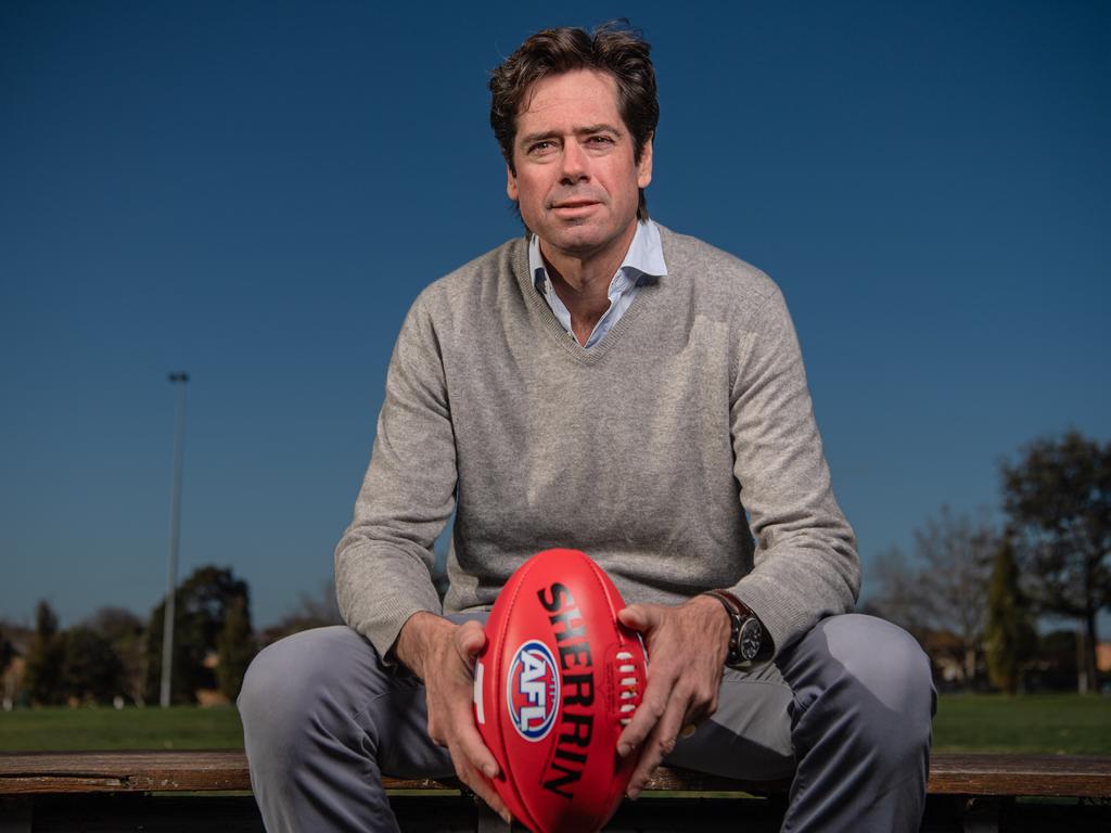 Changing face of sport ... Gil McLachlan told Danielle he wants to help her make a difference around issues of diversity. Picture: Jason Edwards