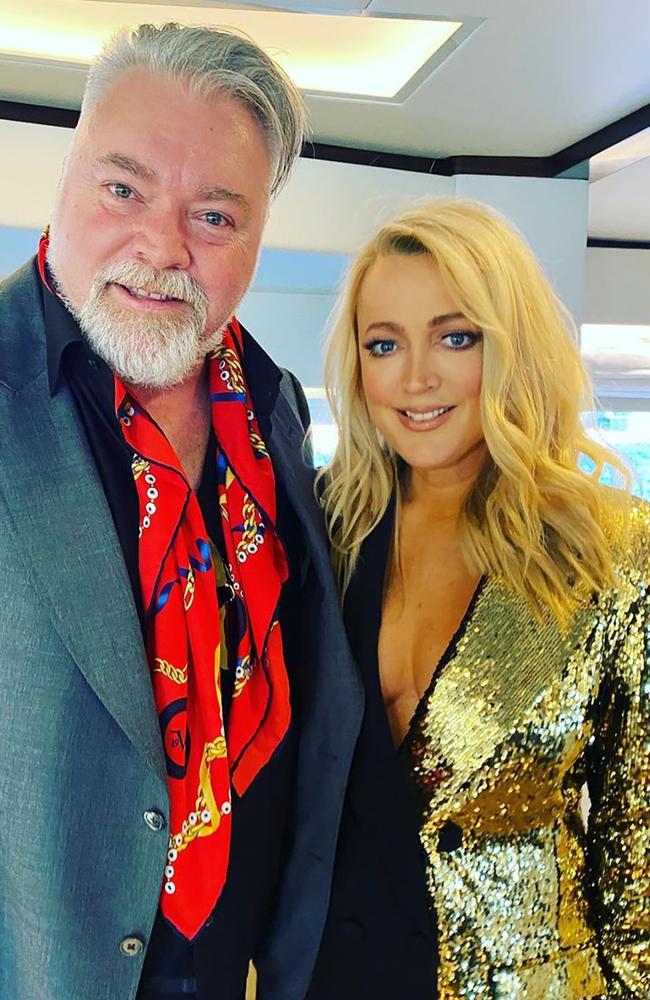 Kyle Sandilands and Jackie Henderson at his 50th birthday bash. Picture: Instagram