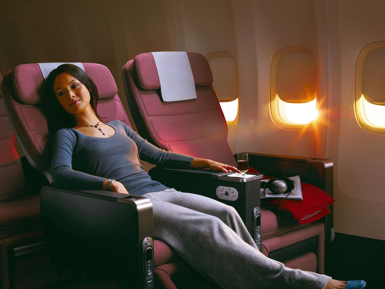 The new premium economy class will have wider seats and more legroom.