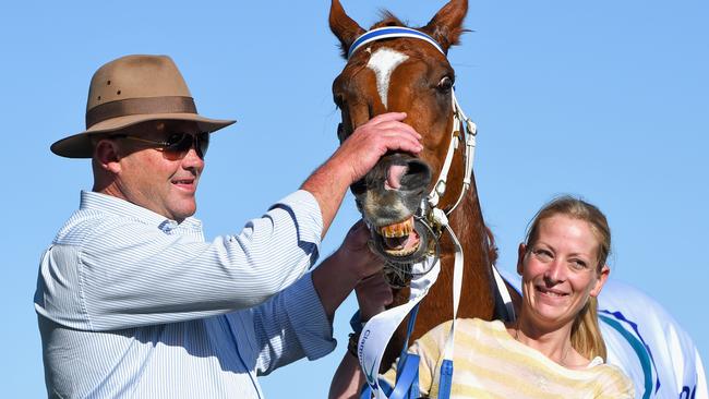 Peter Moody with his Oakleigh Plate winner Flamberge, his 53rd Group 1 winner.