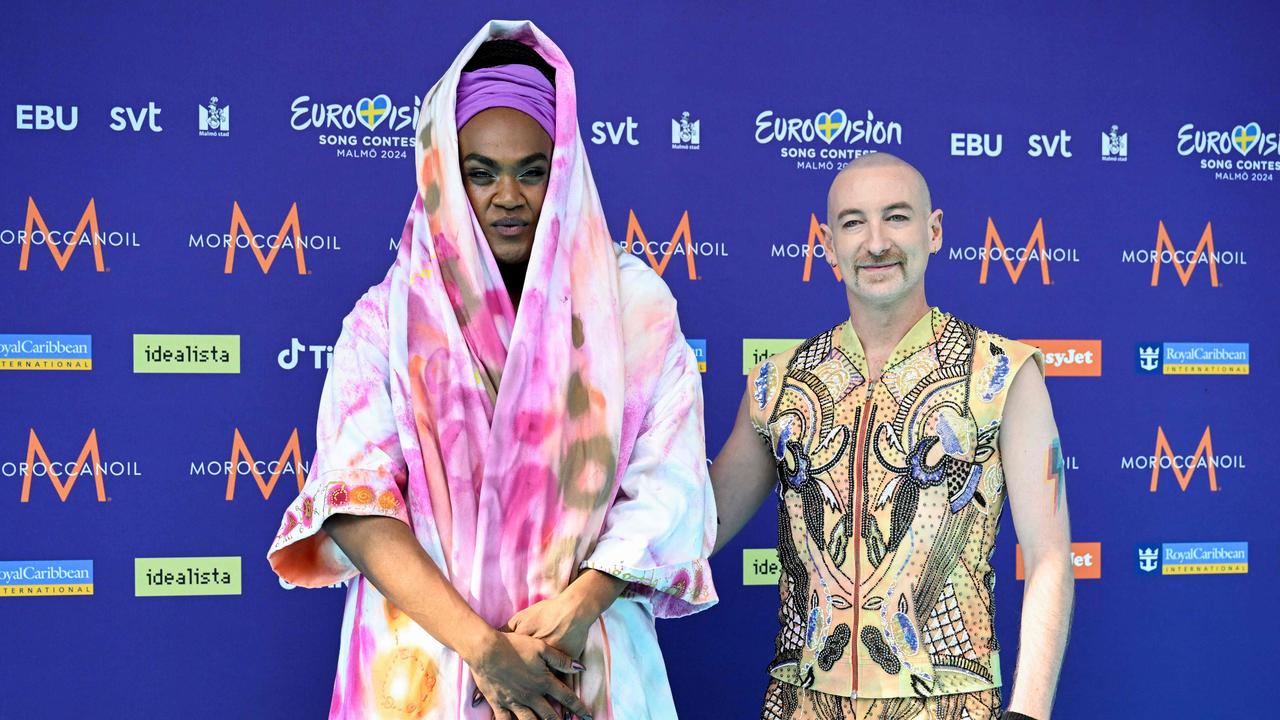 Michael Ross and Zaachariaha Fielding, members of band Electric Fields, will represent Australia at Eurovision this year. Picture: Jessica Gow/TT / TT News Agency / AFP