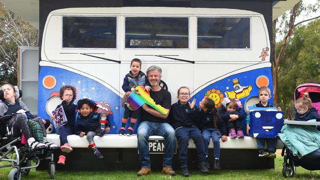 Nepean Special School was donated a cubbyhouse in a combi van, from a local Work for the Dole group. Picture: Josie Hayden