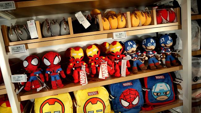 There is something for everyone at the new Marvel Miniso store in Highpoint. Picture: Hamish Blair