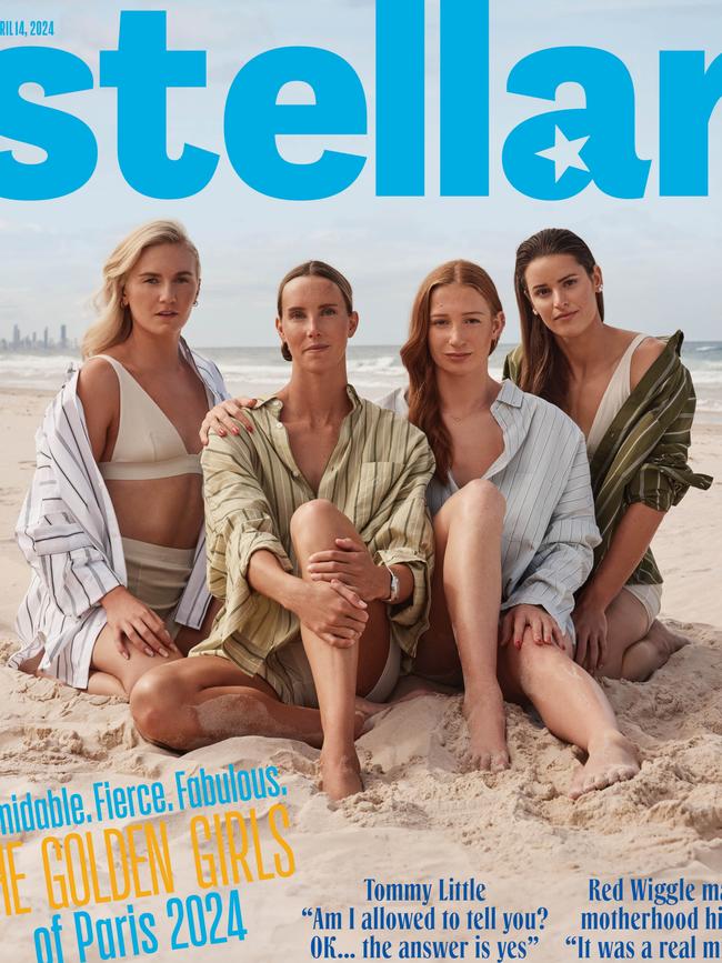 Ariarne Titmus, Emma McKeon, Mollie O'Callaghan and Kaylee McKeown are on the cover of Stellar.