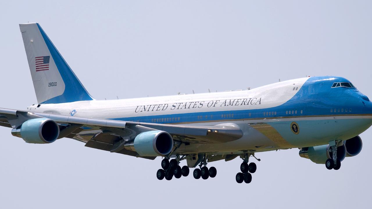 A replacement for Air Force One, heavily modified Boeing 747 actually known as a VC-25, will be the very final 747-type aircraft built. / AFP PHOTO / NICOLAS ASFOURI