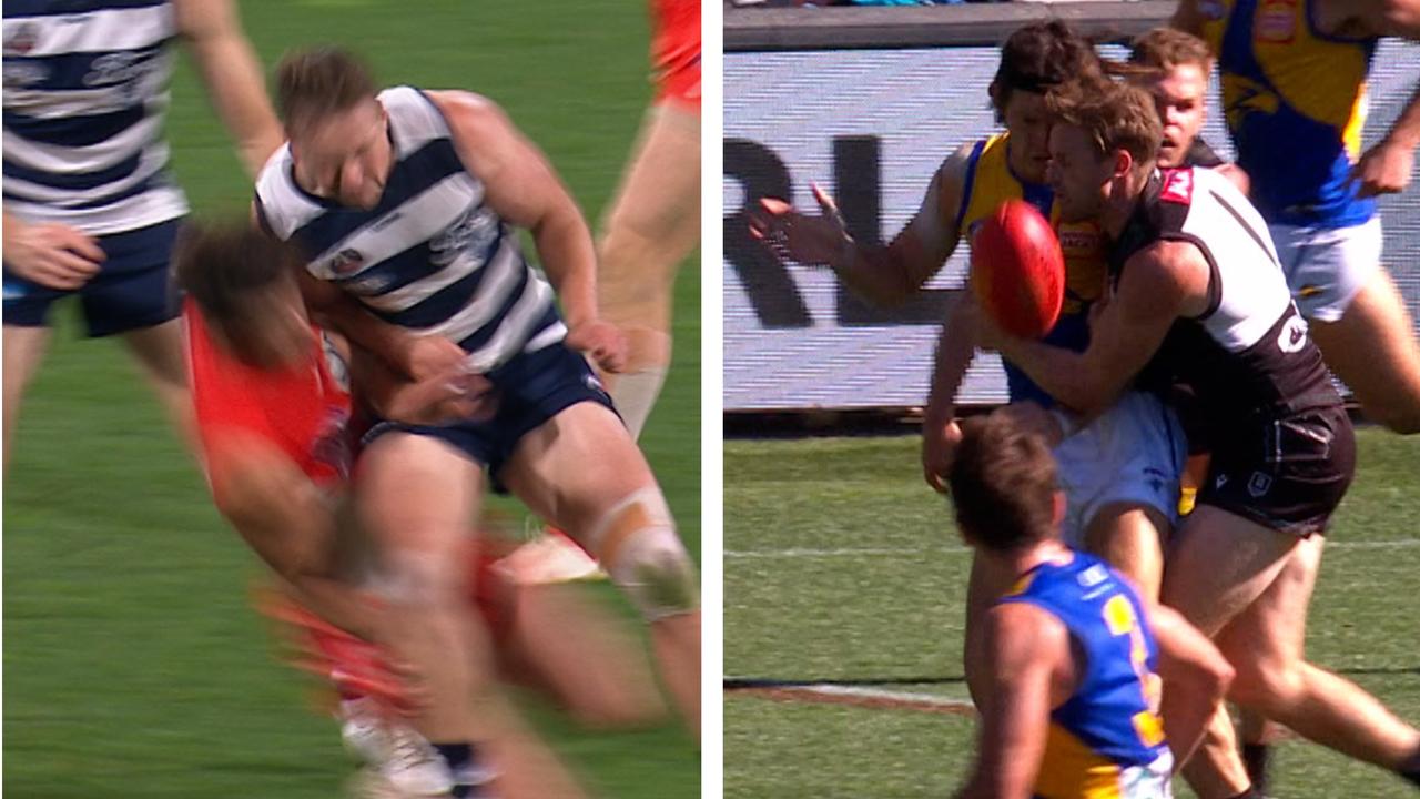 Mitch Duncan and Tom Jonas' bumps will be assessed.