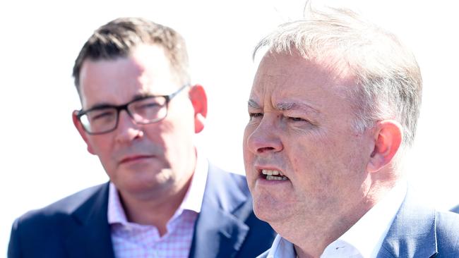 The court cases could have long-term implications for Victorian Premier Daniel Andrews and Opposition Leader Anthony Albanese. Picture: Penny Stephens/AAP Image