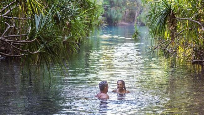 Swimmers in Berry Springs, which has reopened for the Dry Season. Picture: Supplied