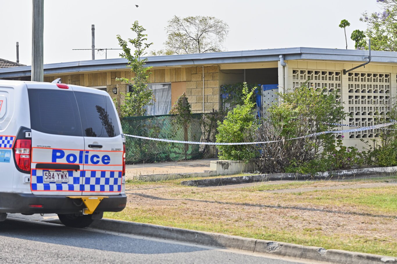 Homicide at McGill Street, Raceview where a 31 year old women was found dead in the boot of a car. Picture: Cordell Richardson