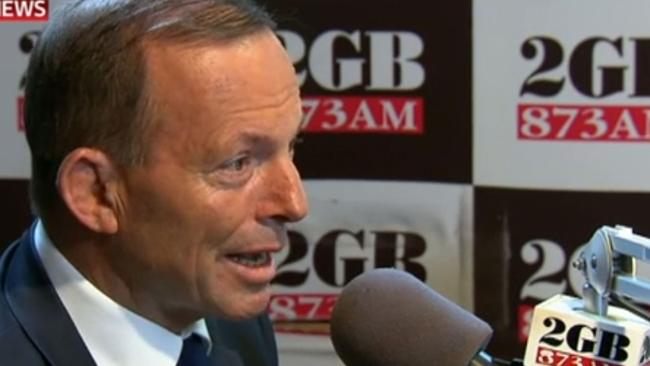 Tony Abbott on 2GB radio. Picture: Supplied