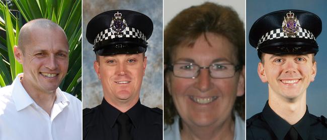 Senior Constable Kevin King, Constable Glen Humphris, Leading Senior Constable Lynette Taylor and Constable Joshua Prestney were killed last week.