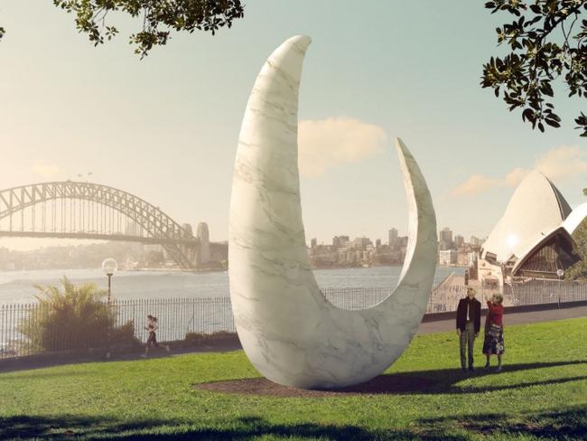 The City of Sydney's proposed 'Monument of the Eora' art project set to be built in the Royal Botanic Gardens. Picture: Supplied