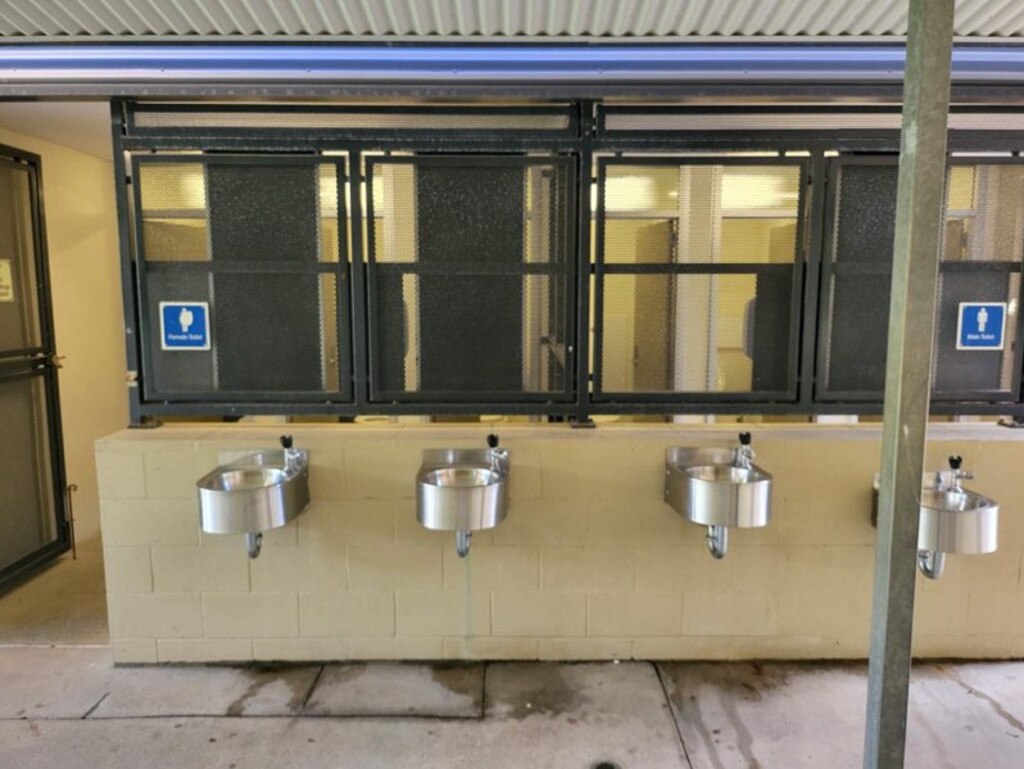 Brisbane Bayside College's toilet blocks.