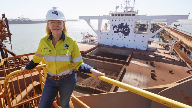 Fortescue Metals Group chief executive Elizabeth Gaines. The miner’s shares face another volatile day.