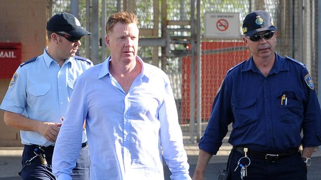 Disgraced businessman Brad Cooper on his release from Kirkconnell Correctional Facility near Lithgow, having served five years in prison after being found guilty of 13 fraud charges relating to the collapse of the insurance giant HIH.