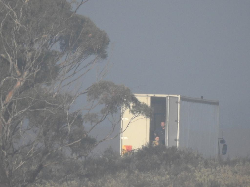 McInerney and Nelson en route to SA. Picture: Australian Federal Police