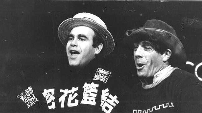 1984. Elton John and Molly Meldrum on TV show Countdown. Picture: Supplied