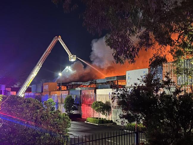 A large factory fire has broken out in Girraween. Picture: Fire and Rescue NSW